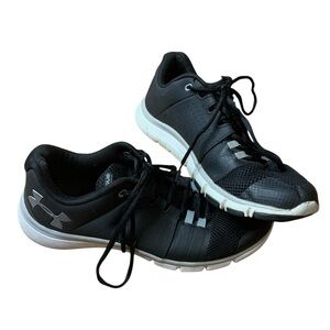 Under Armour Strive 7 Training Shoes | Men's 9.5 Wide (2E) | Black/White